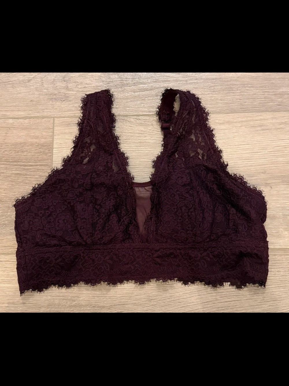 aerie Lace Bralette - Deep Wine
